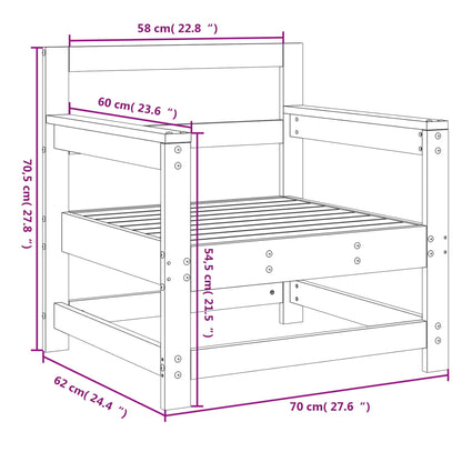 Tuinstoelen 2 st massief grenenhout wit