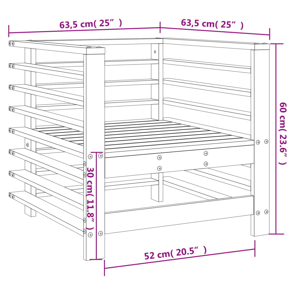 Tuinstoelen 2 st massief grenenhout grijs