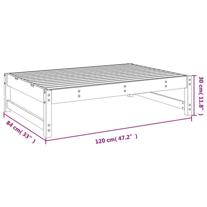 Tuinvoetenbank 120x80 cm massief grenenhout