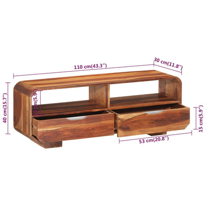 Tv-meubel 110x30x40 cm massief acaciahout