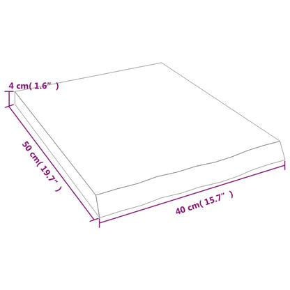 Wandschap 40x50x(2-4) cm onbehandeld massief eikenhout