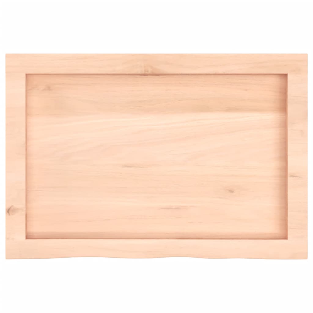 Wandschap 60x40x(2-4) cm onbehandeld massief eikenhout