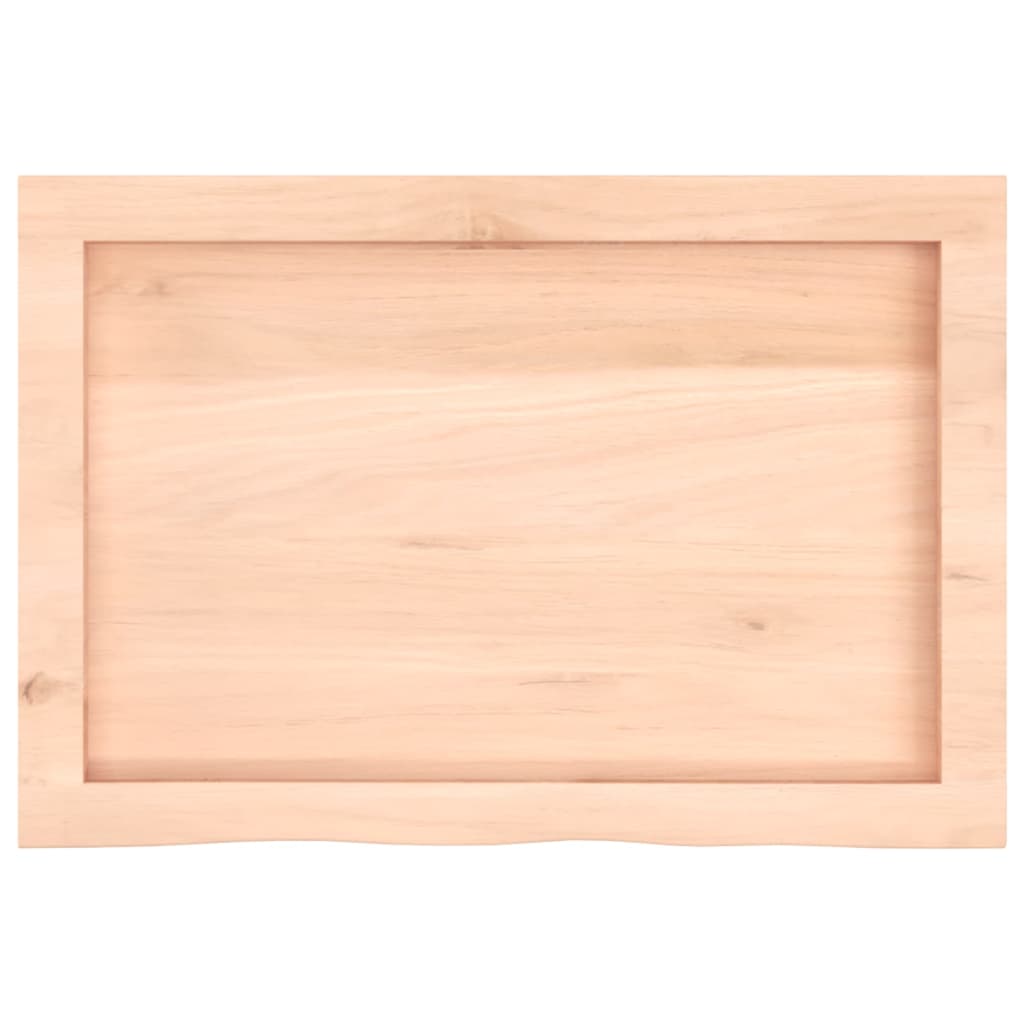 Wandschap 60x40x(2-6) cm onbehandeld massief eikenhout