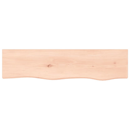 Wandschap 80x20x4 cm onbehandeld massief eikenhout