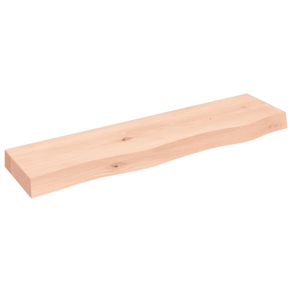 Wandschap 80x20x6 cm onbehandeld massief eikenhout