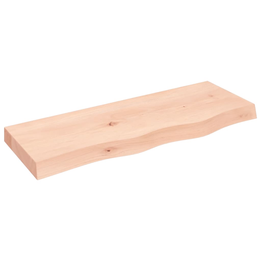 Wandschap 80x30x(2-6) cm onbehandeld massief eikenhout