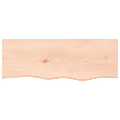 Wandschap 80x30x(2-6) cm onbehandeld massief eikenhout