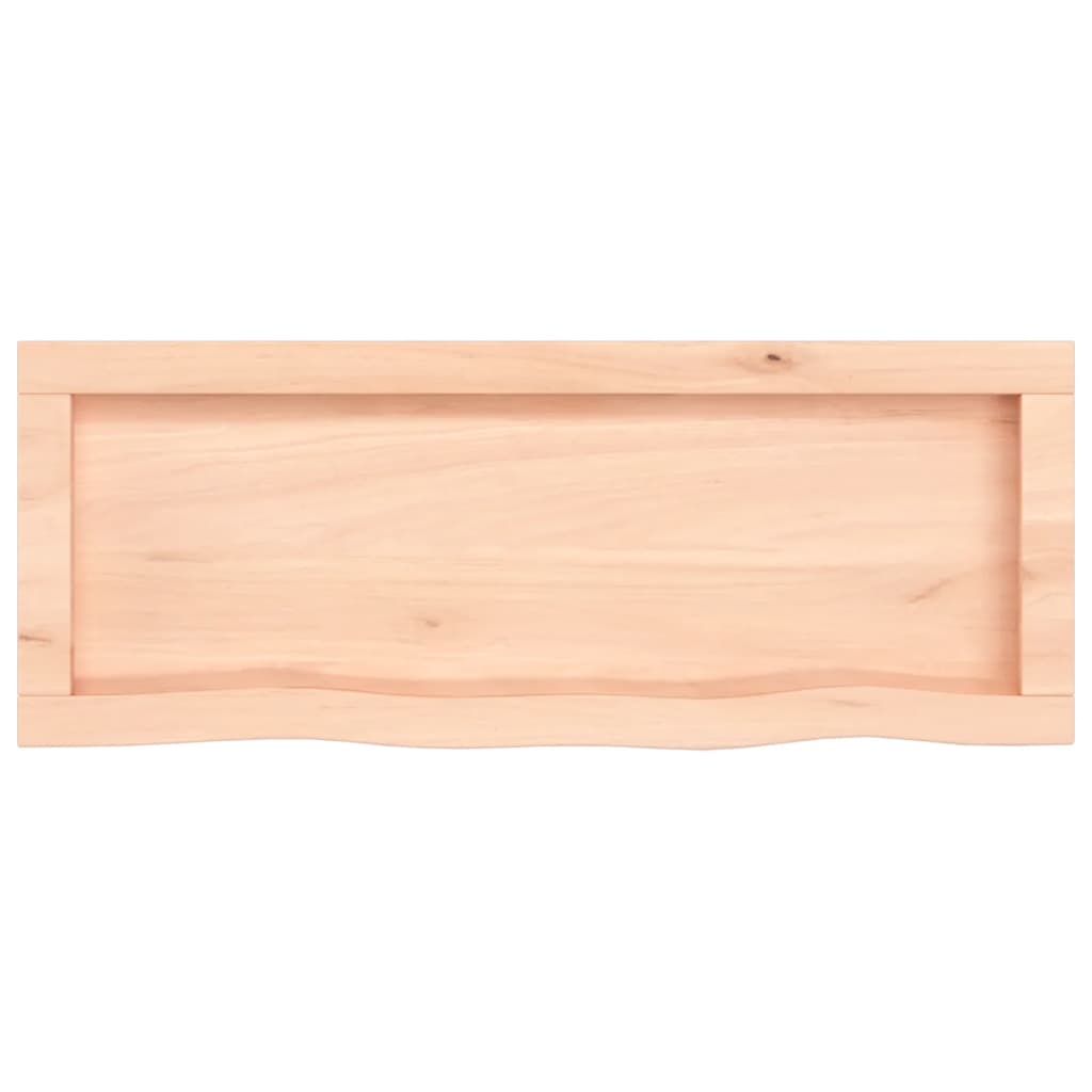 Wandschap 80x30x(2-6) cm onbehandeld massief eikenhout