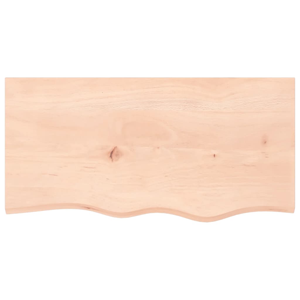 Wandschap 80x40x(2-6) cm onbehandeld massief eikenhout