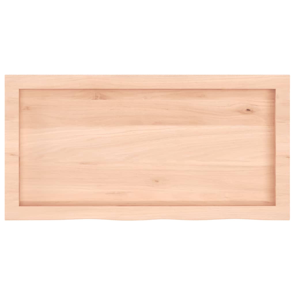 Wandschap 80x40x(2-6) cm onbehandeld massief eikenhout