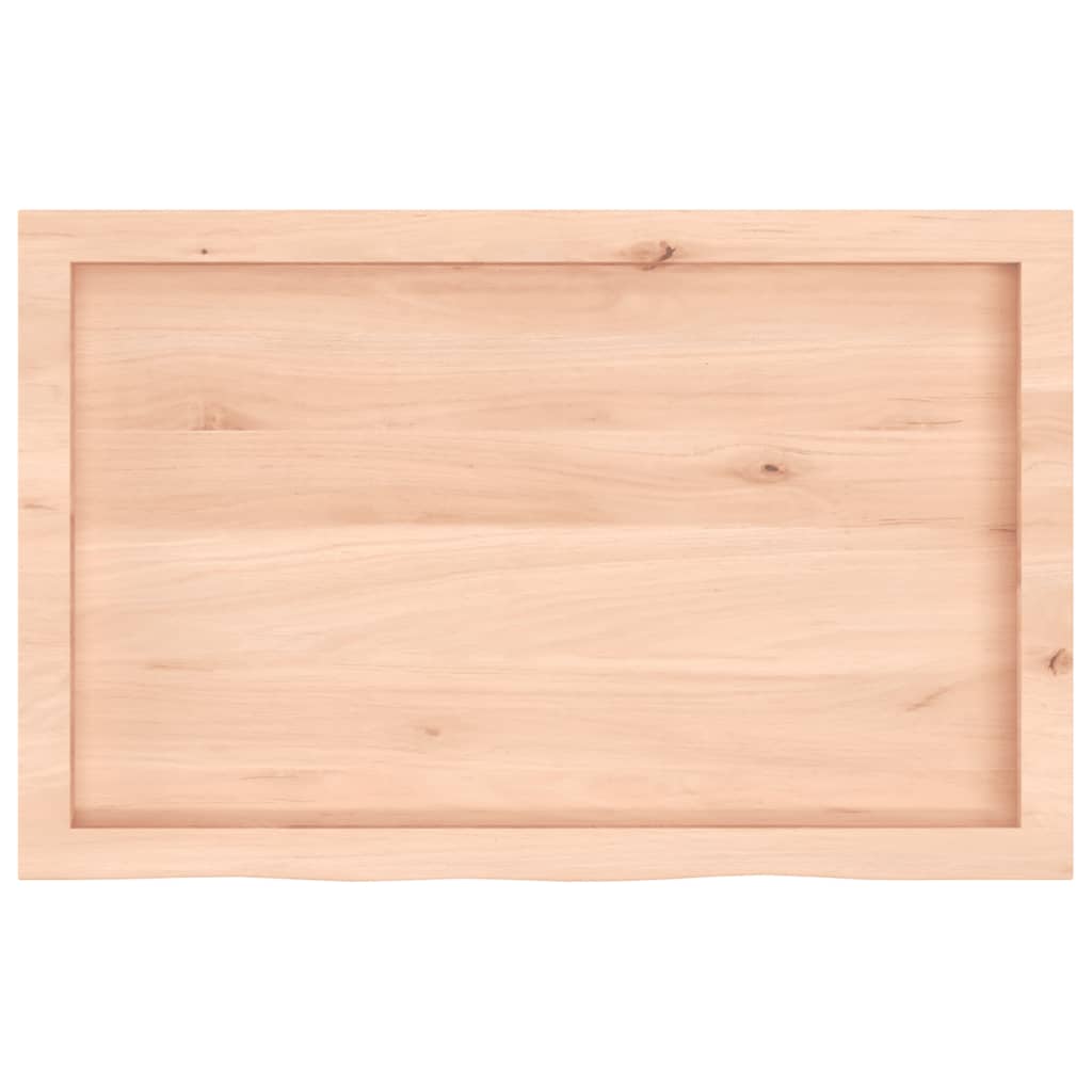 Wandschap 80x50x(2-4) cm onbehandeld massief eikenhout