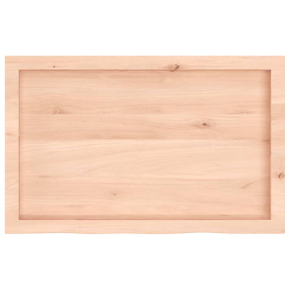 Wandschap 80x50x(2-4) cm onbehandeld massief eikenhout