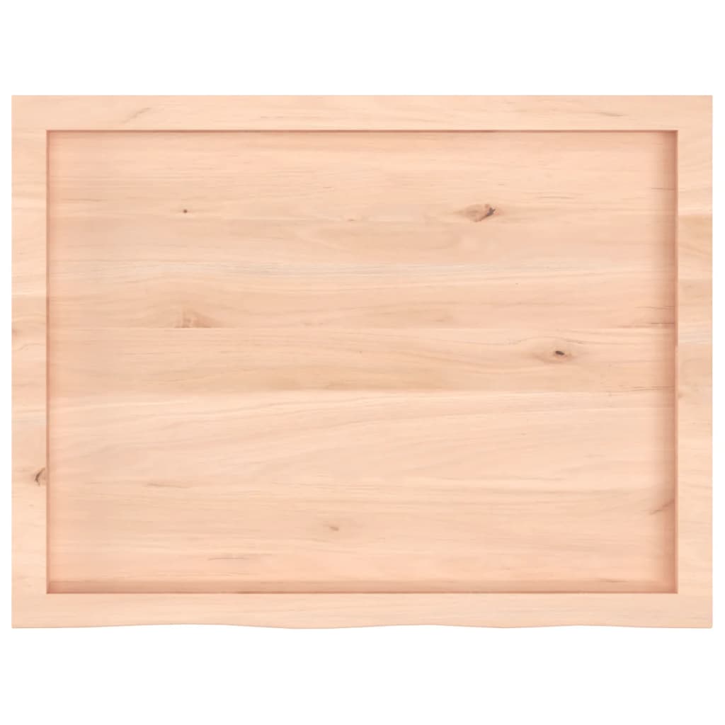 Wandschap 80x60x(2-4) cm onbehandeld massief eikenhout