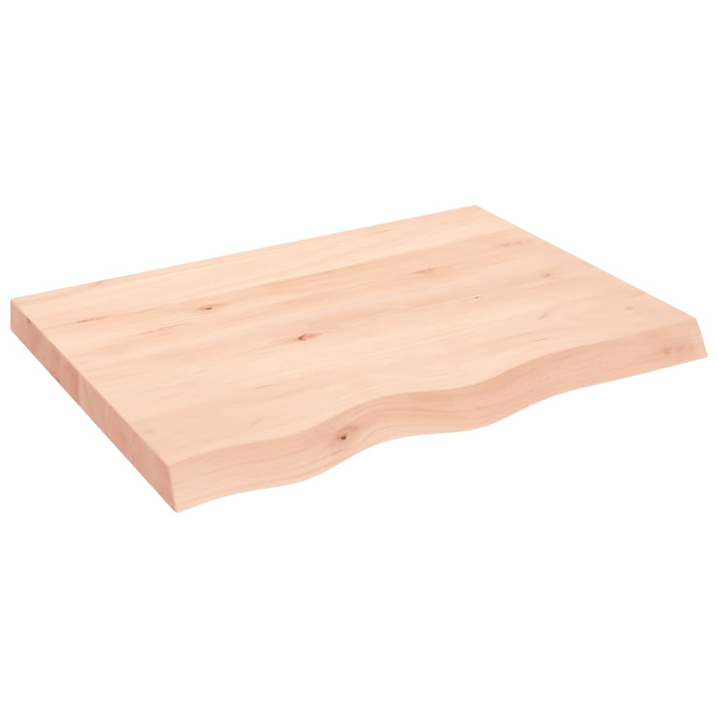 Wandschap 80x60x(2-6) cm onbehandeld massief eikenhout