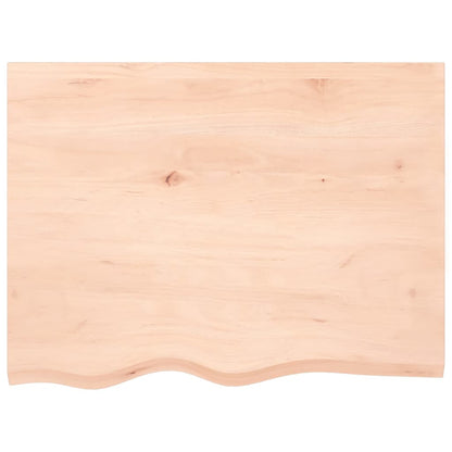 Wandschap 80x60x(2-6) cm onbehandeld massief eikenhout