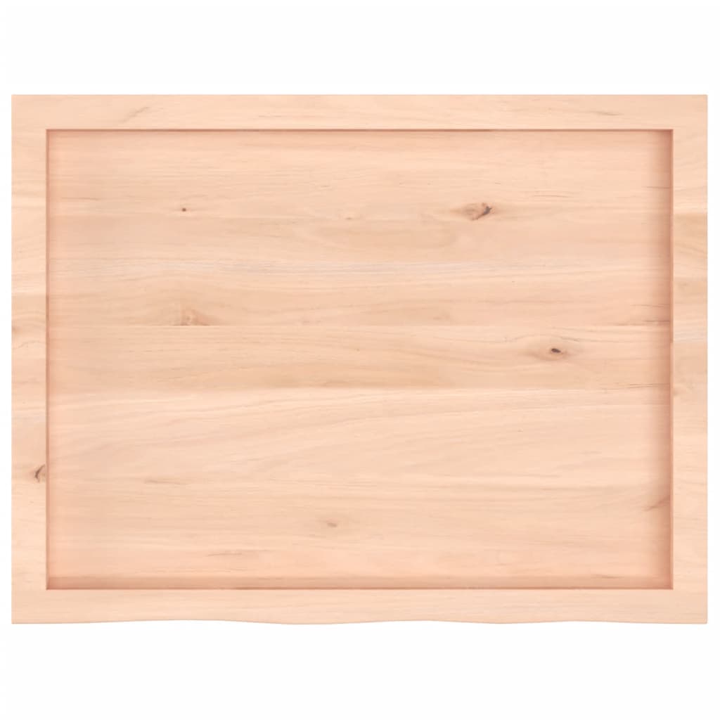 Wandschap 80x60x(2-6) cm onbehandeld massief eikenhout