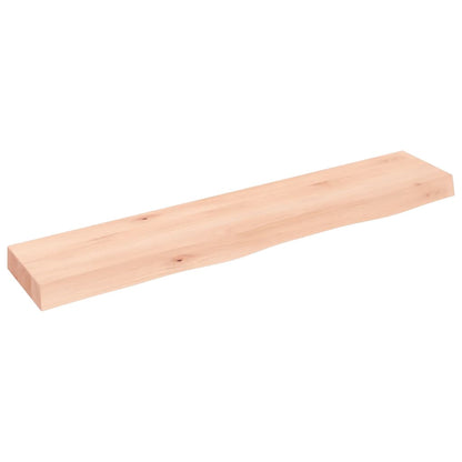 Wandschap 100x20x6 cm onbehandeld massief eikenhout