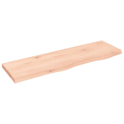 Wandschap 100x30x(2-4) cm onbehandeld massief eikenhout