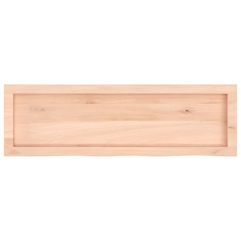 Wandschap 100x30x(2-4) cm onbehandeld massief eikenhout