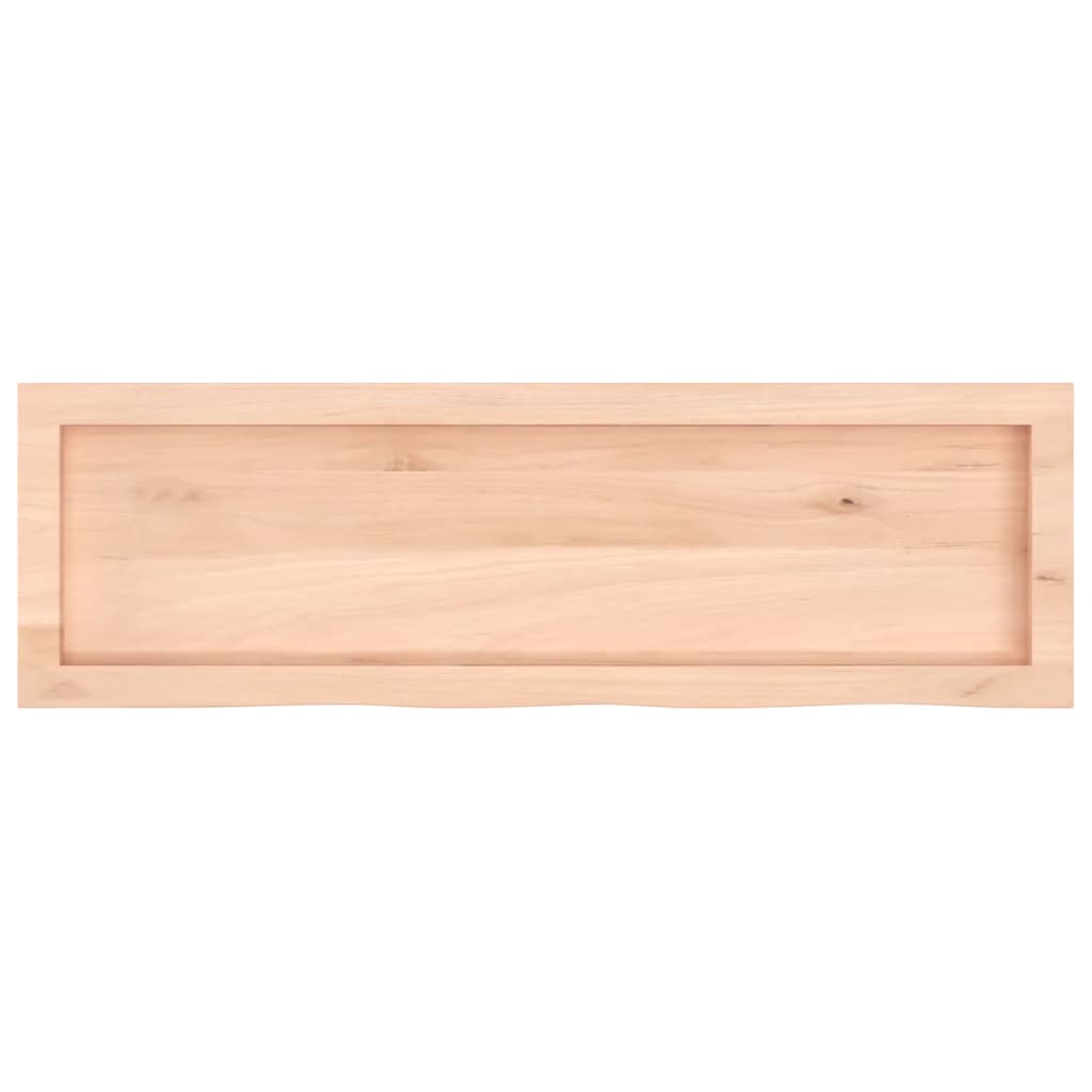 Wandschap 100x30x(2-6) cm onbehandeld massief eikenhout