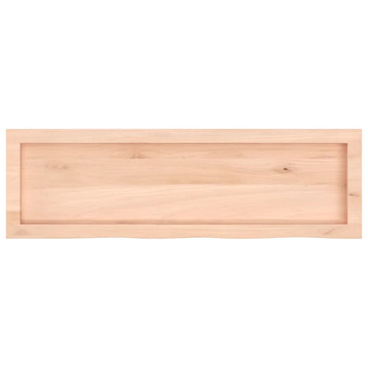 Wandschap 100x30x(2-6) cm onbehandeld massief eikenhout