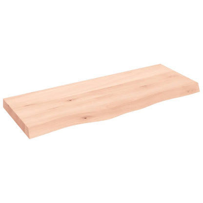 Wandschap 100x40x(2-6) cm onbehandeld massief eikenhout