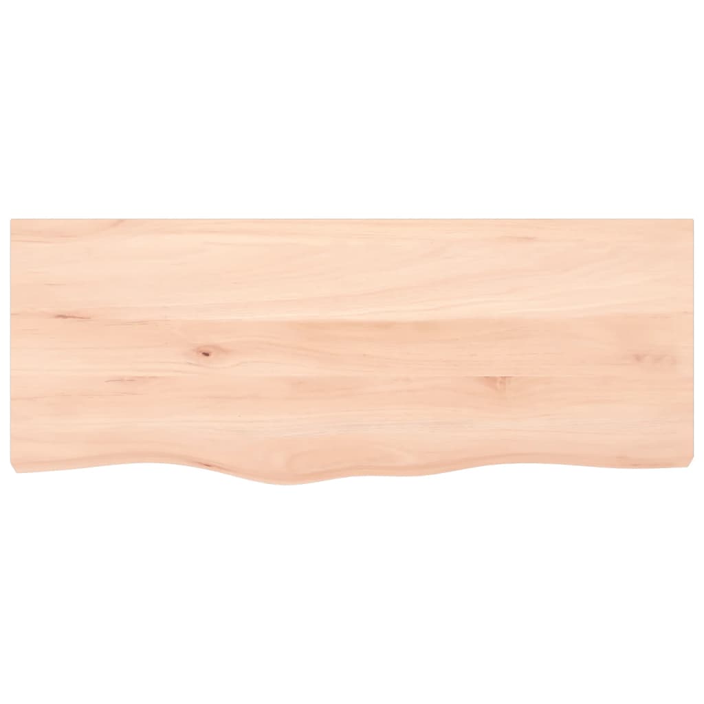 Wandschap 100x40x(2-6) cm onbehandeld massief eikenhout