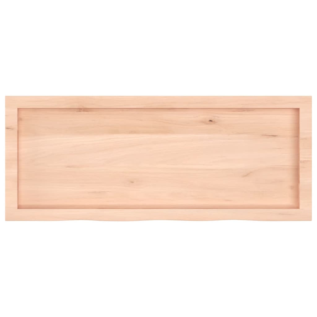 Wandschap 100x40x(2-6) cm onbehandeld massief eikenhout