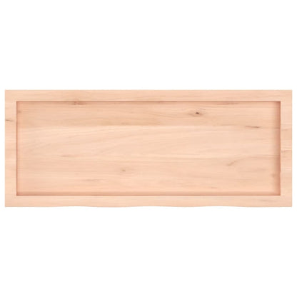 Wandschap 100x40x(2-6) cm onbehandeld massief eikenhout