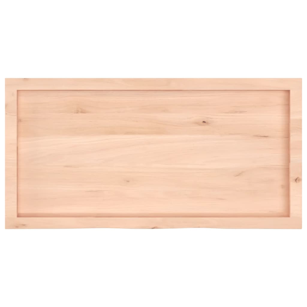 Wandschap 100x50x(2-4) cm onbehandeld massief eikenhout