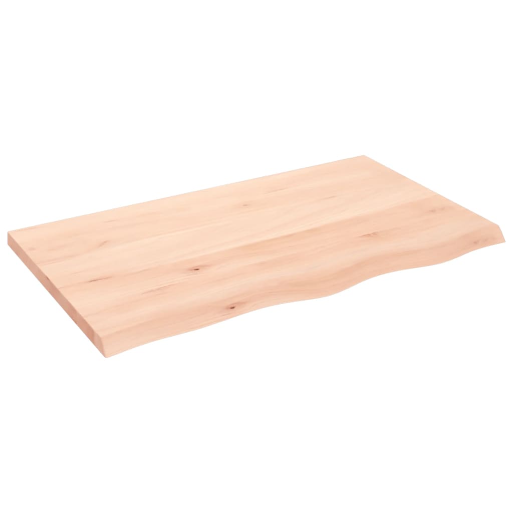 Wandschap 100x60x(2-4) cm onbehandeld massief eikenhout