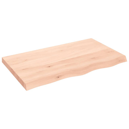 Wandschap 100x60x(2-6) cm onbehandeld massief eikenhout