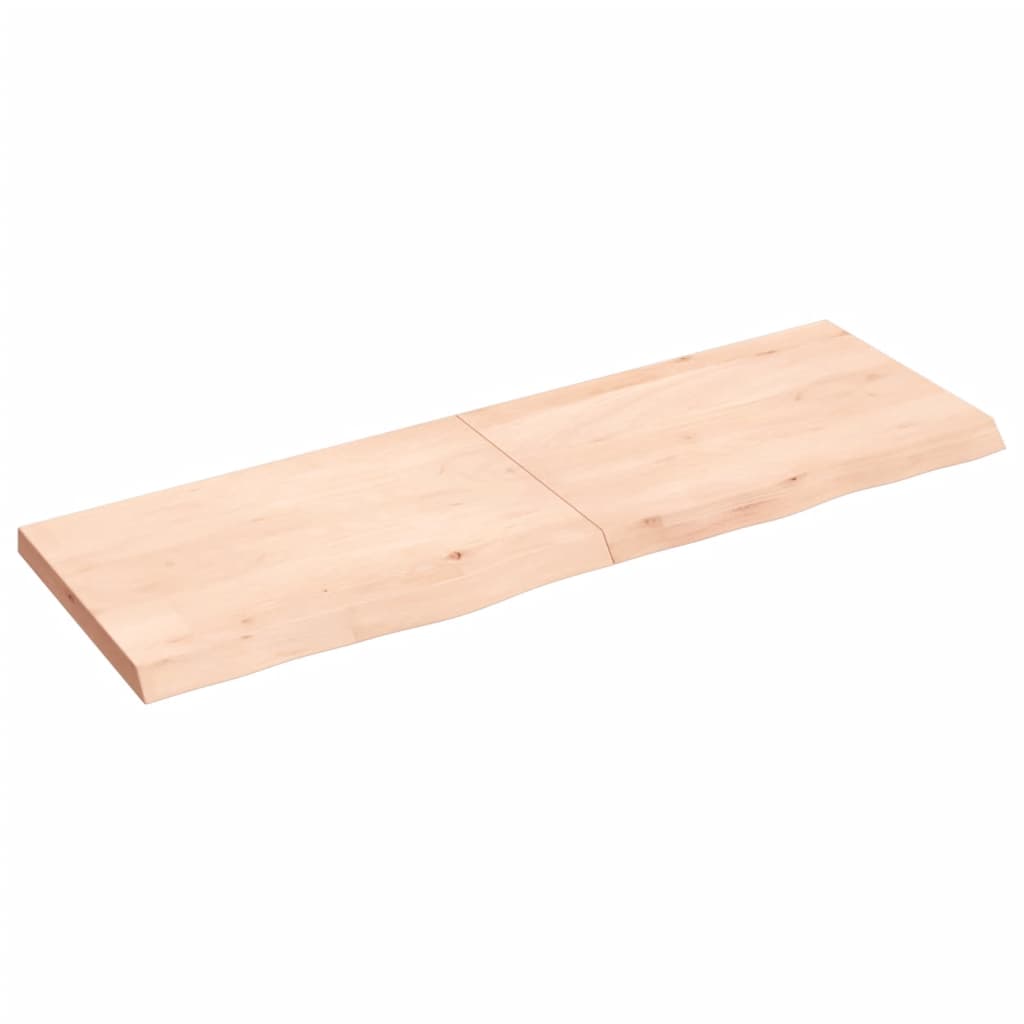 Wandschap 120x40x(2-4) cm onbehandeld massief eikenhout