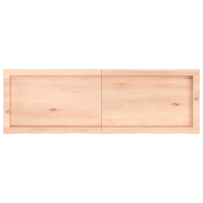 Wandschap 120x40x(2-4) cm onbehandeld massief eikenhout