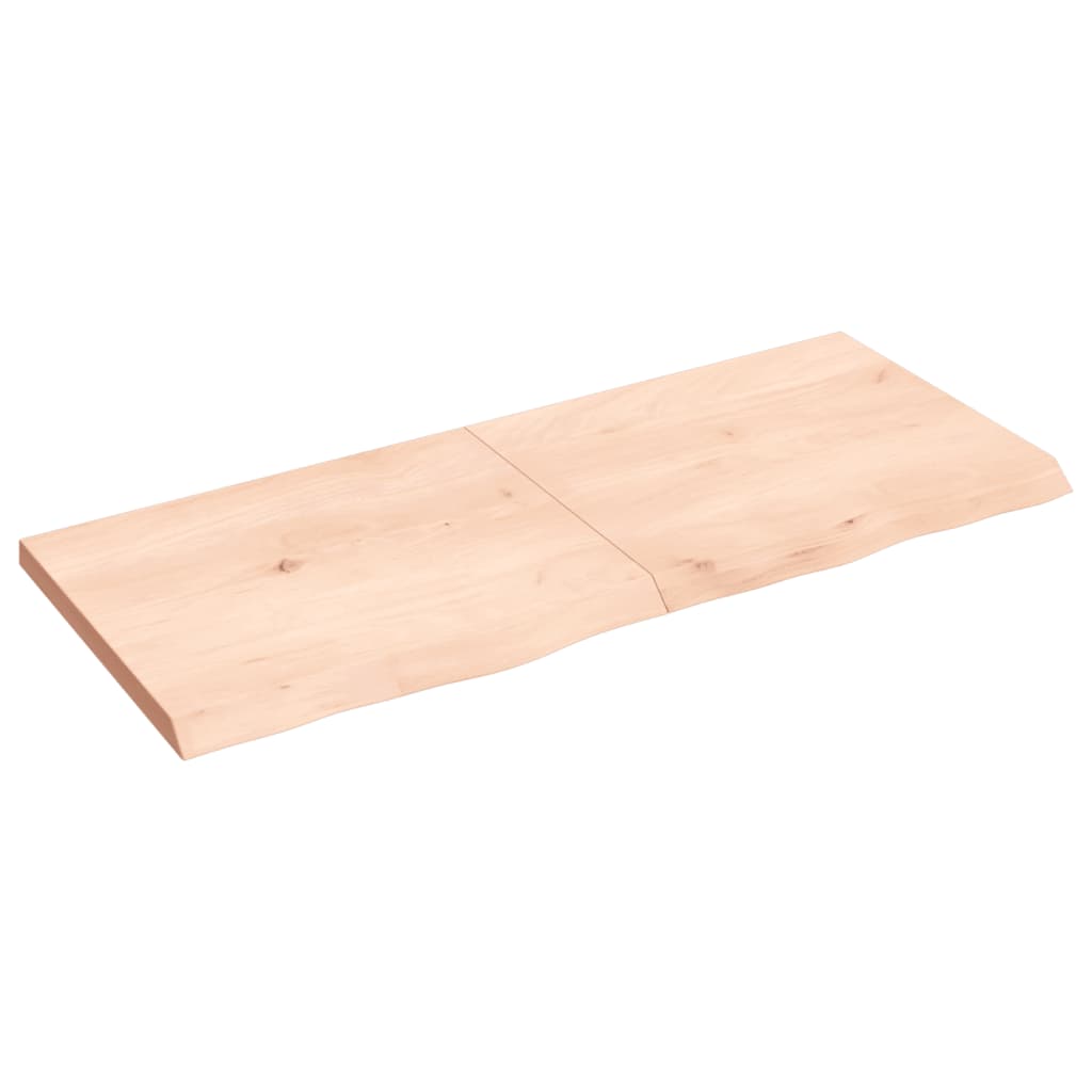 Wandschap 120x50x(2-4) cm onbehandeld massief eikenhout