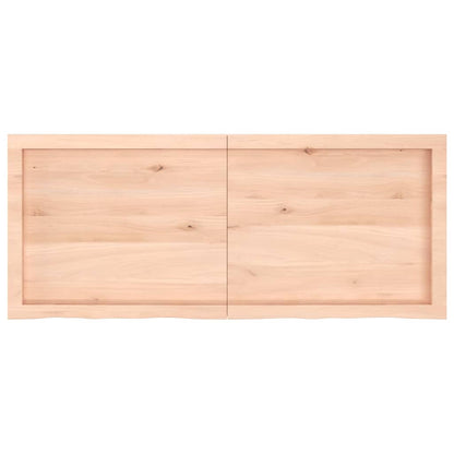 Wandschap 120x50x(2-6) cm onbehandeld massief eikenhout