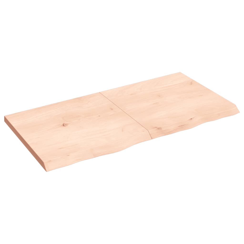 Wandschap 120x60x(2-4) cm onbehandeld massief eikenhout