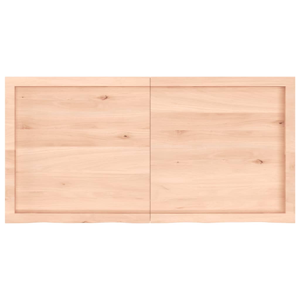 Wandschap 120x60x(2-4) cm onbehandeld massief eikenhout