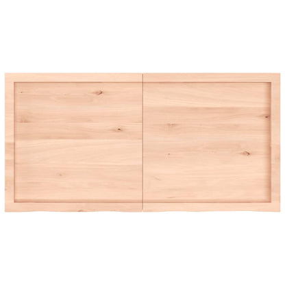 Wandschap 120x60x(2-4) cm onbehandeld massief eikenhout