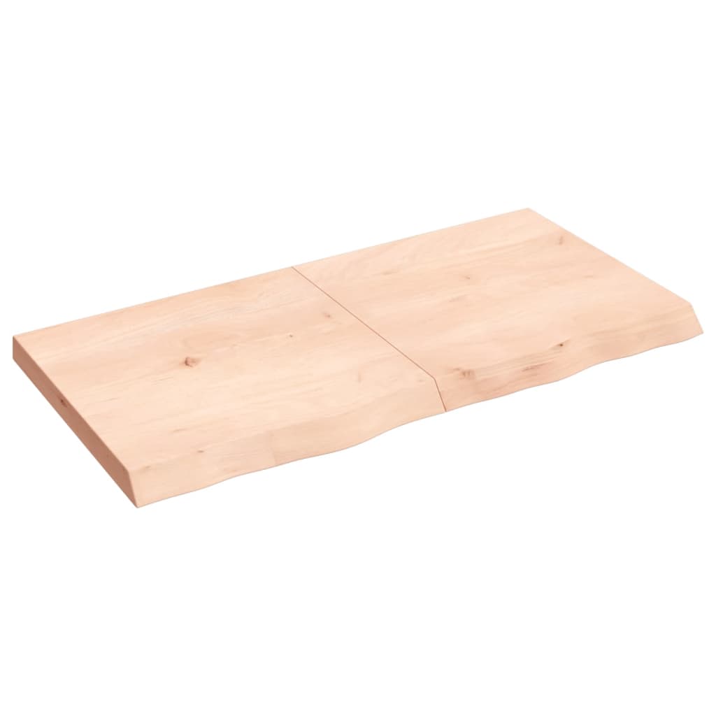 Wandschap 120x60x(2-6) cm onbehandeld massief eikenhout