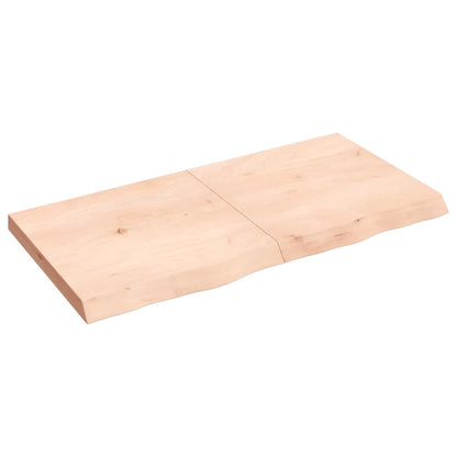 Wandschap 120x60x(2-6) cm onbehandeld massief eikenhout