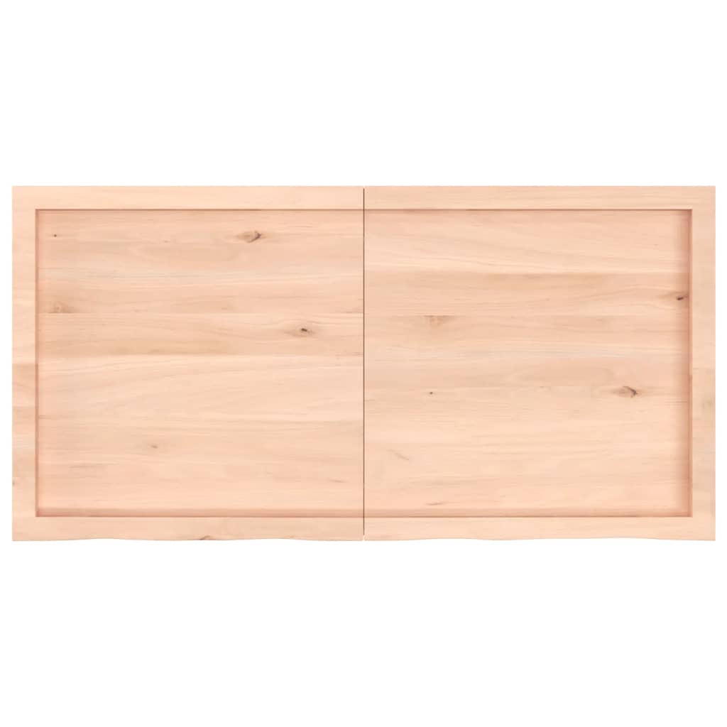 Wandschap 120x60x(2-6) cm onbehandeld massief eikenhout