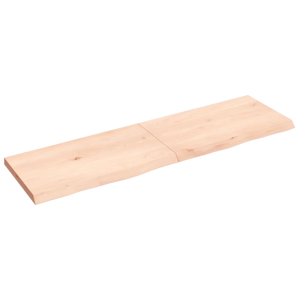 Wandschap 140x40x(2-4) cm onbehandeld massief eikenhout