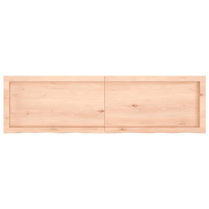 Wandschap 140x40x(2-4) cm onbehandeld massief eikenhout