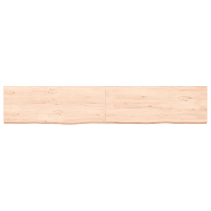 Wandschap 160x30x(2-4) cm onbehandeld massief eikenhout