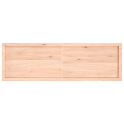 Wandschap 160x50x(2-4) cm onbehandeld massief eikenhout