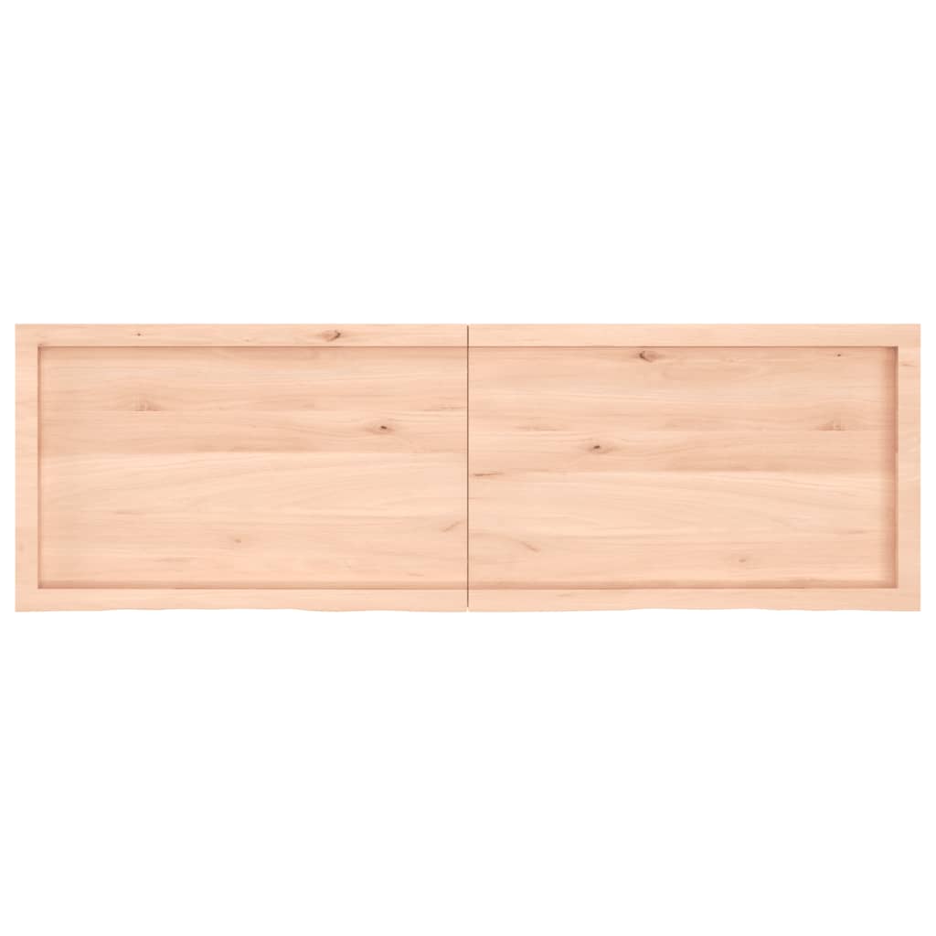 Wandschap 160x50x(2-6) cm onbehandeld massief eikenhout