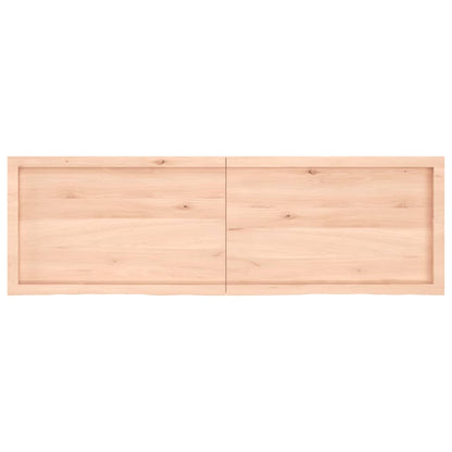 Wandschap 160x50x(2-6) cm onbehandeld massief eikenhout