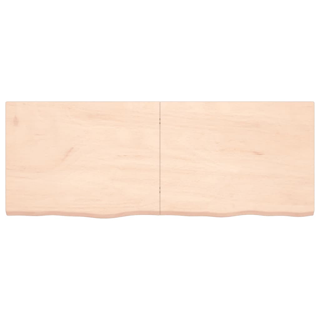 Wandschap 160x60x(2-4) cm onbehandeld massief eikenhout