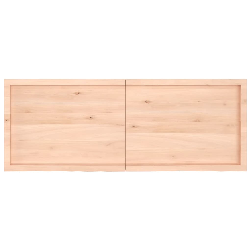 Wandschap 160x60x(2-4) cm onbehandeld massief eikenhout